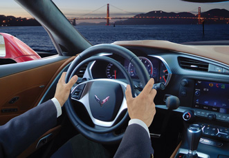 Chevrolet Corvette mit Darios und Handbetriebsbremse von Kempf als Fahrhilfen