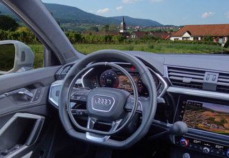 Audi Q3 mit Darios Fahrhilfen